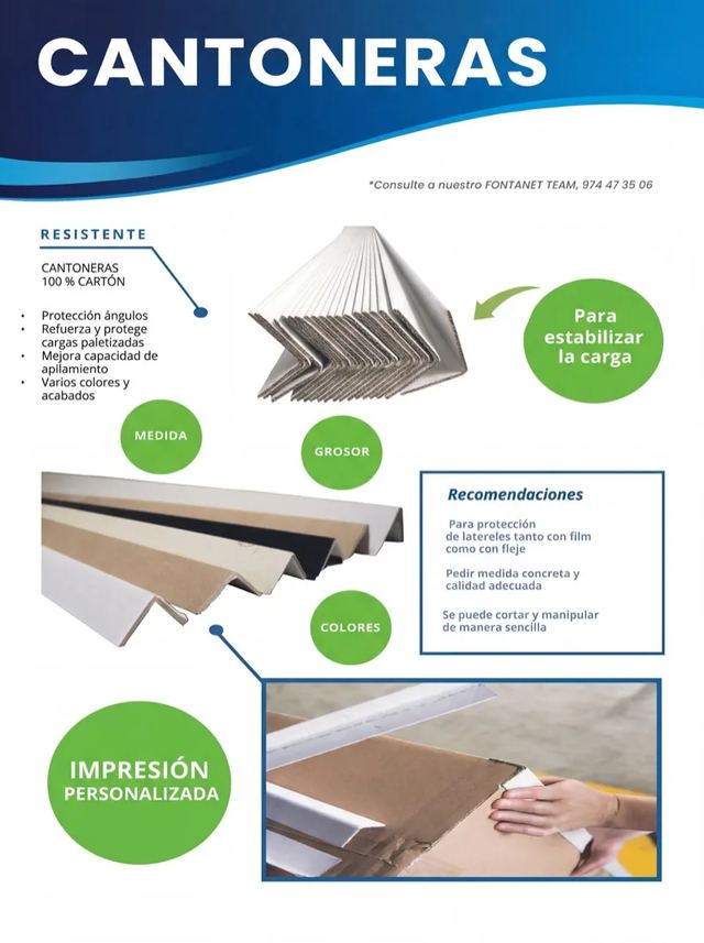 Angolari di cartone per protezione del pallet
