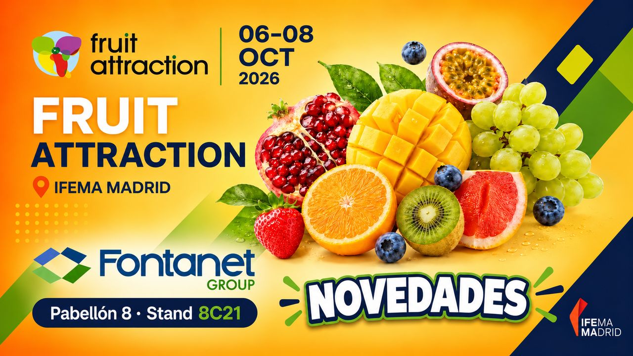 Fontanet Group à Fruit Attraction 2026, du 6 au 8 octobre à IFEMA Madrid, hall 8, stand 8C21