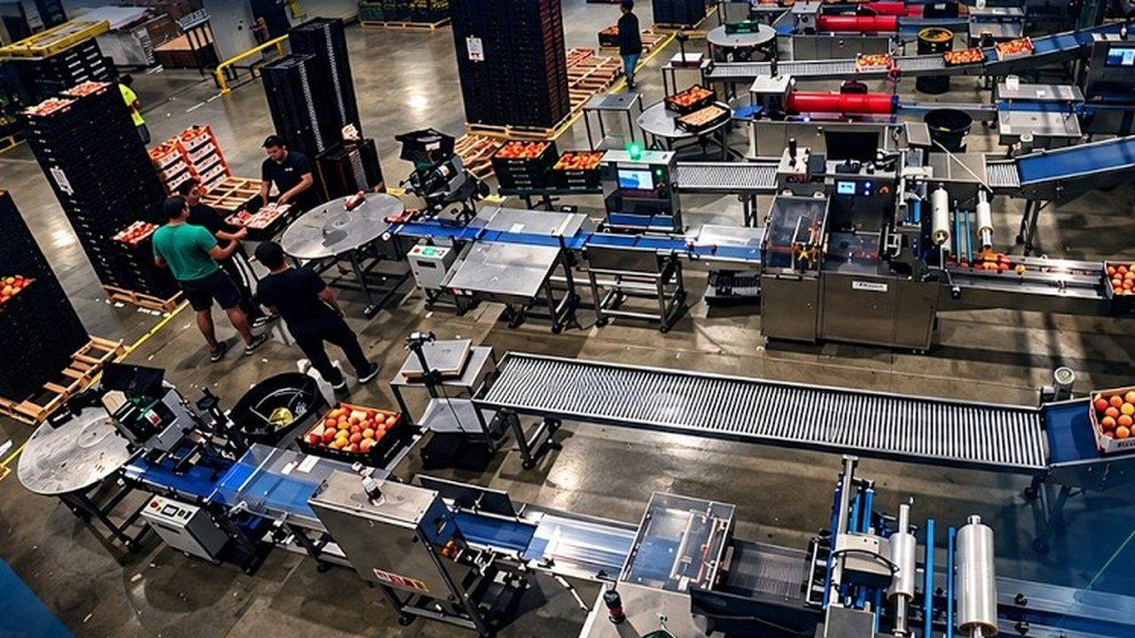 Couverture de la vidéo : vue aérienne de la station avec les lignes flowpack et filet