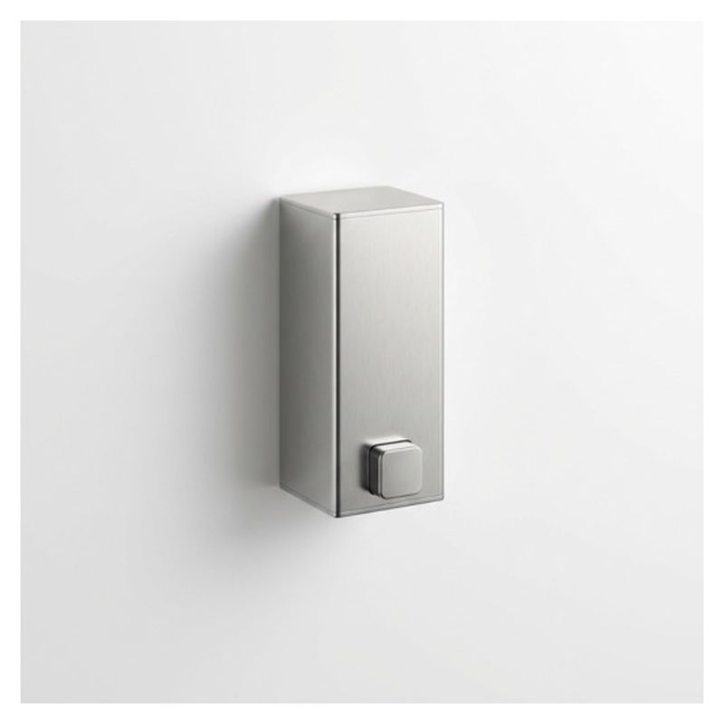 Dispensador de jabón de pared metálico con pulsador frontal