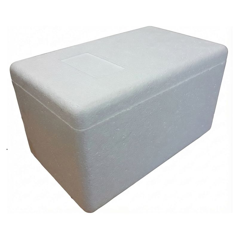 Caja de porex blanca con tapa encajada